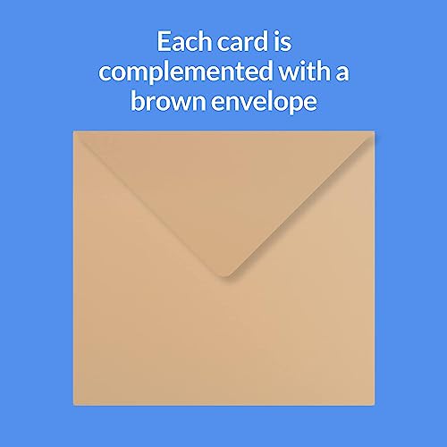 Nokular Sympathy Greeting Card – Support Message Watercolour Umbrella Design – Blank Inside (135 x 135 mm) – Made in UK – With Envelope