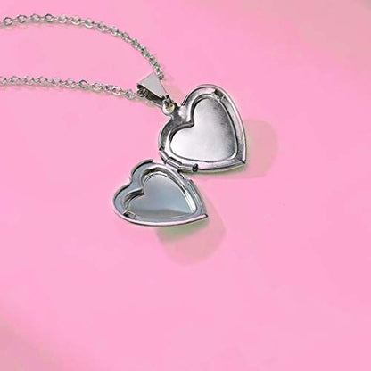 KunBead Women's Love Heart Photo Locket Necklace with Picture inside Jewelry Pendant Necklace for Auntie Friend Dad Daughter Granddaughter Nana Sister Wife Mom Grandma - style: Dad