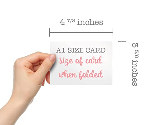 Hill Valley Greetings Classic Red Border Note Cards - 48 Folding Greeting Cards with Envelopes - Blank Inside - color: Red