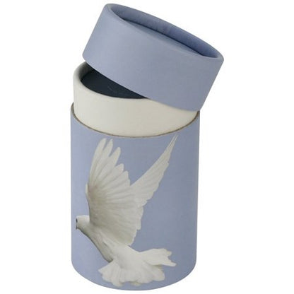 Ascending Dove Scattering Tube - Extra Small, Biodegradable Cremation Urn for Ashes, Extra Small Sized Cremation Urn, 5.25 Inches High - color: Ascending Dove