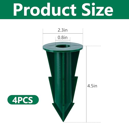 4 Pcs Memorial Artificial Flower Holder, Patio Garden Floral Ground Spikes - color: 4 Pcs