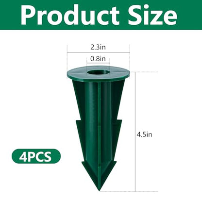 4 Pcs Memorial Artificial Flower Holder, Patio Garden Floral Ground Spikes - color: 4 Pcs