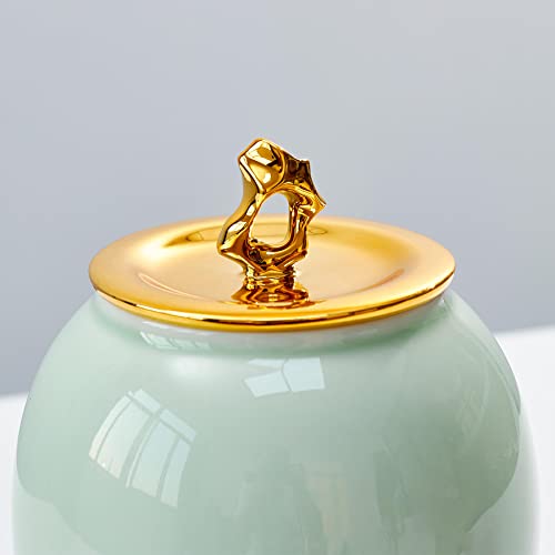 Green Medium Cremation Urn for Human Ashes Adult Male Female | Angel Ceramic Urn for Ashes Men Women Dad Mom,Memorial Urn with Velvet Bag & Funnel – A Perfect Tribute & Gift for Families - size: Medium