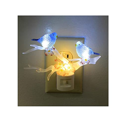 Roman 160231 LED Bluebird in Dogwood Night Light, Plug-in, 5-inch Height, Plastic