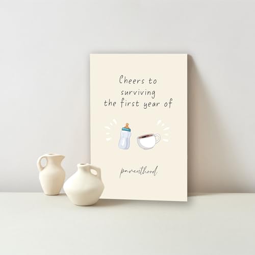 Funny First Birthday Gifts for Girl Boy,Happy 1st Birthday Card for New ParentsBest 1 Year Old Birthday Card,One Year Old Birthday Card - color: WX-095