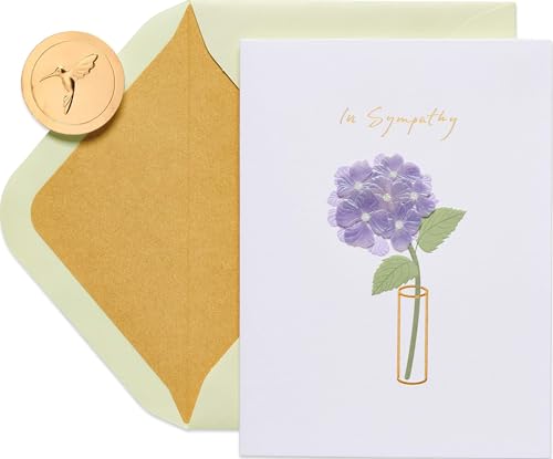 Papyrus Sympathy Card (Floral Vase) - color: Floral Vase