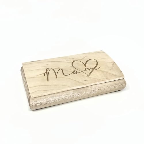Mikutowski Woodworking Mom Keepsake Box - Wooden Mother's Day Gift or Birthday Gift for Mom, Handmade in the USA - style: Mom