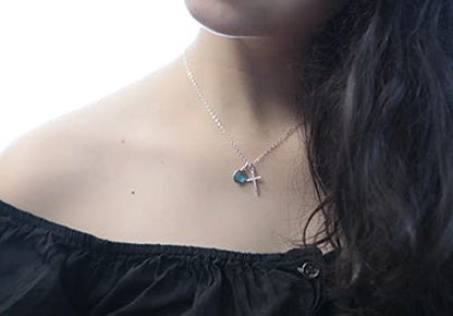 Be Wished Loss of a Mother Sympathy Gifts, Handmade Necklace with Meaningful Message, Ready to Give Jewelry - style: Cross + Picture