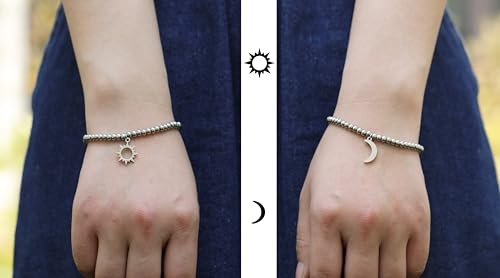 Bracelets for Women, Animal Evil Eye Bracelets, Birthday Graduation Christmas Gifts for Friends Sisters Mom Daughter - style: Sun Moon