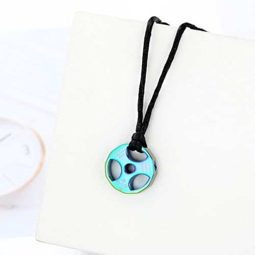 XSMZB Fitness Dumbbell Cremation Jewelry for Human Pet Stainless Steel Weight Plate Urn Necklace for Ashes Keepsake Pendant Urn Jewelry - color: Colorful