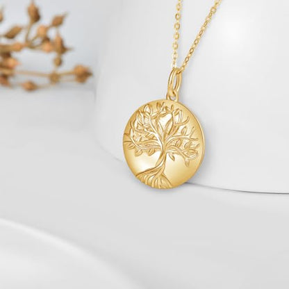 TUGHRA Mother's Day Gifts Gold Locket Necklaces for Women, 925 Sterling Silver Heart Photo Lockets Memorial Keepsake Jewelry Gift for Mom, Wife, Daughter - style: 0372-Gold