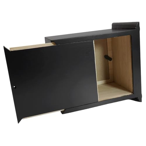 Pet Urn for Ashes Wooden Memorial Urn Dogs & Cats with Photo Frame Black - color: Black
