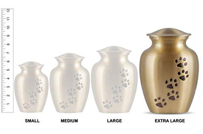 Ottillie Legacy Slate/Pewter/Vert Urn, up to 170lbs - color: Slate, Vertical Pewter Paws, size: X-Large