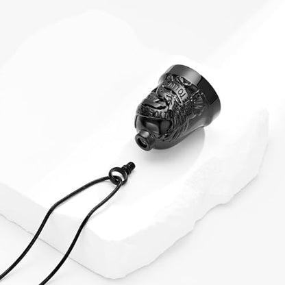 Eagle Love Cremation Keychain Bell Urn Necklaces for Ashes Keepsake Ash Pendant Memorial Urn Keychain Jewelry - color: A-black