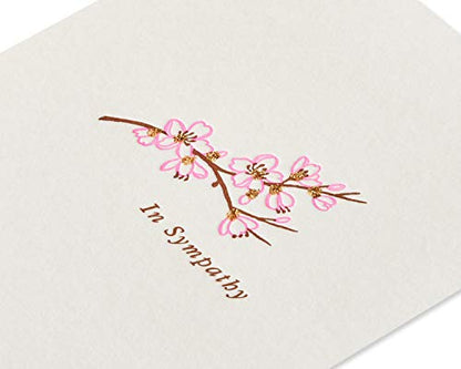 Papyrus Blank Sympathy Card (Floral Branch) - color: Floral Branch