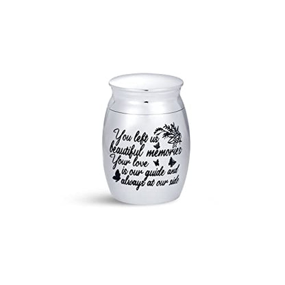 Butterfly Flower Small Cremation Urns for Human Ashes Keepsake Memorial Mini Urns for Dad Ashes Holder for Daughter Son Stainless Steel