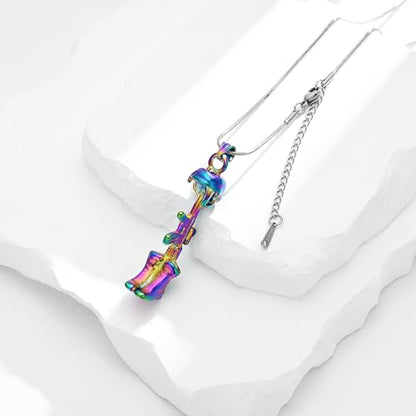 Cremation Jewelry Military Shoes Hats Guns Urn Necklace for Ashes Stainless Steel Military Equipment Pendant Memorial Necklaces Ash Holder for Human Pets Keepsake Jewelry of Loved Ones with Fill Tool - color: Rainbow