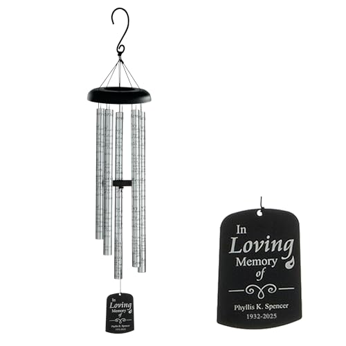 Let's Make Memories Personalized Memorial Sonnet Keepsake Wind Chime - Sympathy - Condolences -44" H - style: In Loving Memory