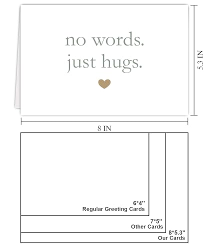 Sympathy Grief Card, In Sympathy Greeting Card For Him Her, Thinking of You Cards, Bereavement Condolence Grieving Cards for Best Friend Bestie Coworker - color: #3