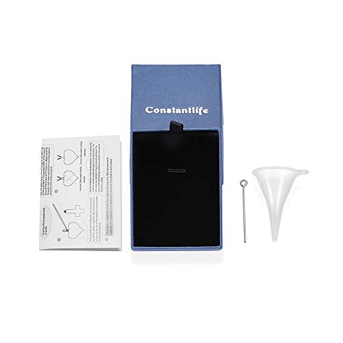 constantlife Cremation Jewelry for Ashes Openable Pill Case Urn Necklace Keepsake Perfume Memorial Pendant Locket Charm Accessories - color: Keychain-silver