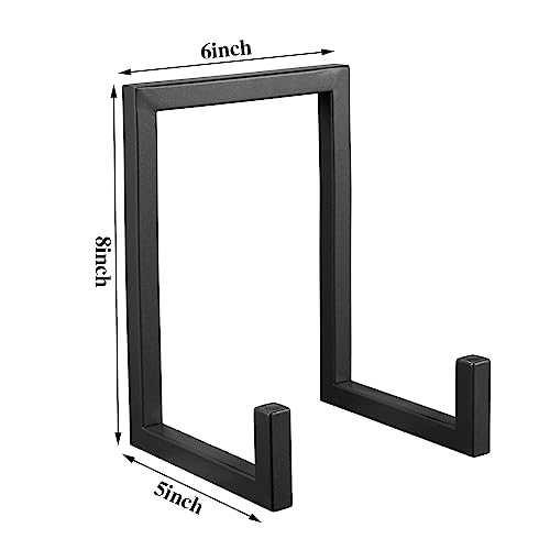 2 Pcs Large Plate Stands for Display Metal Frame Holder, Black, 8 Inch - color: Black, size: 8 Inch