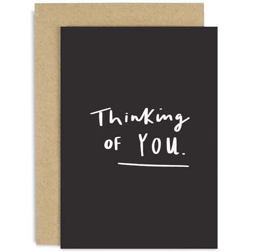 Old English Co. Simple Thinking of You Card for Men and Women - Sorry For Your Loss, Unwell, Feel Better, Sympathy, Condolences - For Friends and Family | Blank Inside with Envelope