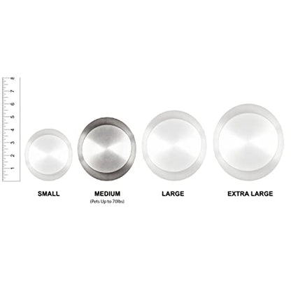 Ottillie Premier Ebony/Pewter/Vert Urn, up to 65lbs - color: Ebony, Vertical Pewter Paws, size: Medium