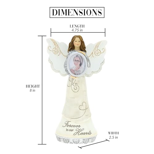 Pavilion Gift Company - Memory- 8" Angel Figurine Photo Picture Frame Remembrance Memorial Grief Home Decor