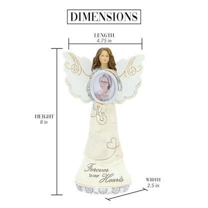 Pavilion Gift Company - Memory- 8" Angel Figurine Photo Picture Frame Remembrance Memorial Grief Home Decor