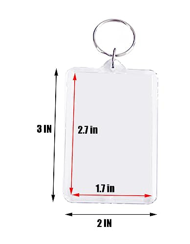 10 PCS Acrylic Keychain Blanks Photocard Holder Keychain Acrylic Blank Photo Picture Frame Keychain Holder for DIY