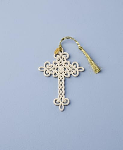 Lenox 2025 Snow Fantasies Cross Hanging Christmas Ornament - style: Cross