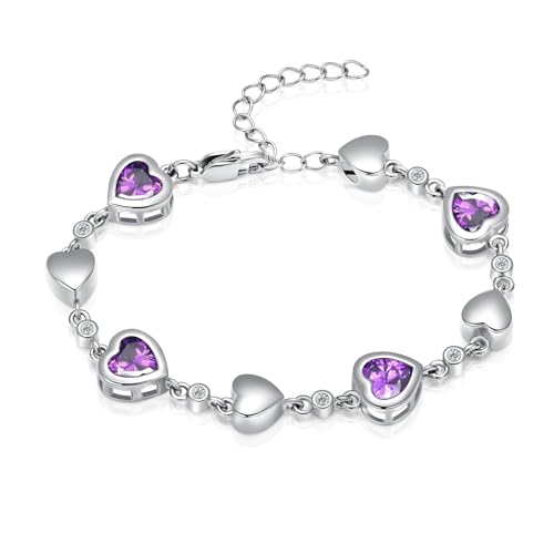 zeqingjw Heart Cremation Bracelet for Ashes - Urn Bracelet Memorial Keepsake Jewelry - Ashes Holder for Women - color: Silver Purple
