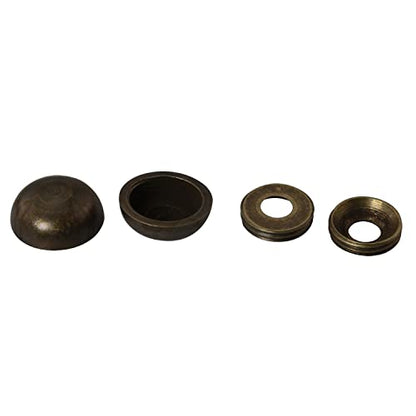 8pcs Pure Brass Decorative Screws with Caps Used as Mirror Screw Mirror Fixing Screws Cover Self-Tapping Screws (15mm, Bronze) - size: 15mm x [Length] x [Pitch]