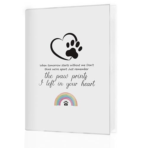 Pet Memorial Photo Album 4x6, Pet Memorial Gifts for Dogs Cats, Loss of Dog Cat Sympathy Gift, Pets Remembrance Small Memory Photo Album Book for 18 Pockets Hold 36 Pictures - color: PAW Heart