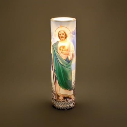 Saint Jude LED Flameless Devotion Prayer Candle