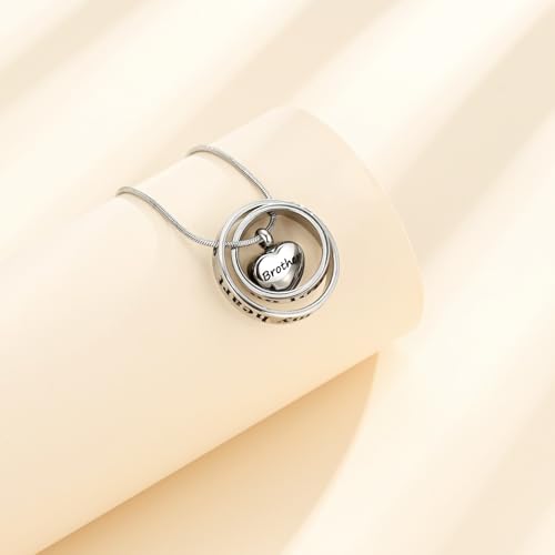 Cremation Jewelry Urn Necklace for Human Ashes for Women Men Eternal Loved Circle Memorial Ashes Keepsake Pendant - color: Customize