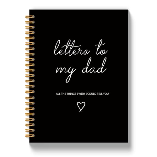 Letters to My Dad Notebook Journal 5.5x8.3, Loss of Father Sympathy Gift Hardcover Notebook for Note Taking, Memorial Gifts for Loss of Dad Journals for Writing - color: Letters Dad3