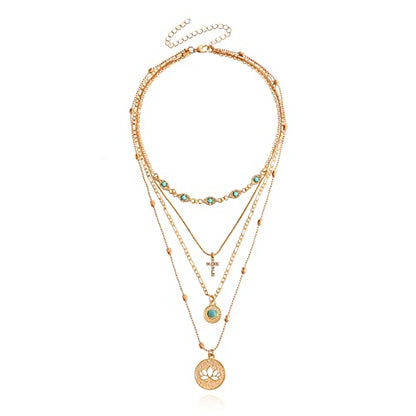 Silver/Gold Plated Angel Wing Pendant Necklace for Women Men | 18K Gold Guardian Angel Wings Feather Necklace Stainless Steel Simple Minimalist Necklaces Birthday Christmas Jewelry Gifts - color: Gold Lotus