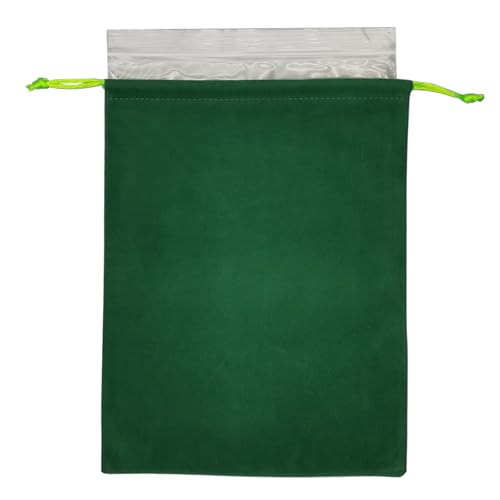 YOOKOOABLE Green Velvet Cremains Urn Bag for Human Ashes - For Use Inside the Urn - Size 10" X 12" (230 Cubic Inches Capacity) - Includes a Resealable PE Material Ashes Storage Bag (Green, Large) - color: Green, size: Large