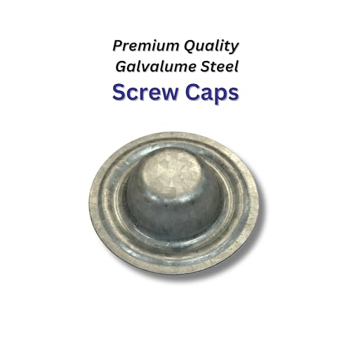 Metal Screw Caps from EAGLE 1 - Seals Over Existing Screws Heads to Prevent leaks- Easy to Install-Gloves Included (100)
