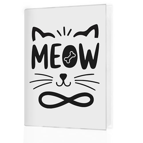 Cat Photo Album 4x6, Cat Mom Lady Lovers Gifts, Cute Black and White Kitty Meow Small Memory Photo Album Book for 18 Pockets Hold 36 Pictures, Photobook for Cats Enthusiast - color: Meow