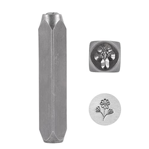 Yoption Wildflower Metal Punch Stamp Stamping Tool 6mm for Stamping/Punching Metal, Jewelry, Clay, Leather, Wood - size: Wildflower (6mm)