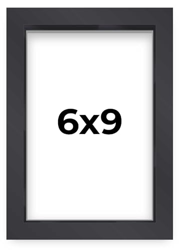 6x9 Shadow Box Frame Contemporary Black Finish | 3/4" Depth of Usable Space| Interior Size 6x9 or 9x6 Inches| UV Resistant Acrylic, Acid-Free Backing, Wall Hangers | Made in USA - size: 6x9
