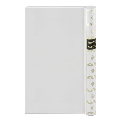 Spiral Bound Photo Album 300 Bi-Directional Memo Pockets Hold 4x6 Photos, White - color: White, size: 300 Pockets 4"x6"