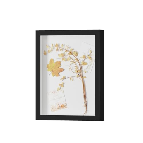11x14 Shadow Box Frame Display Case with Real Glass, 3D Picture Frame for Memorabilia, Crafts, Photos, Wedding (Black) - color: Black, size: 11x14 without Linen Board