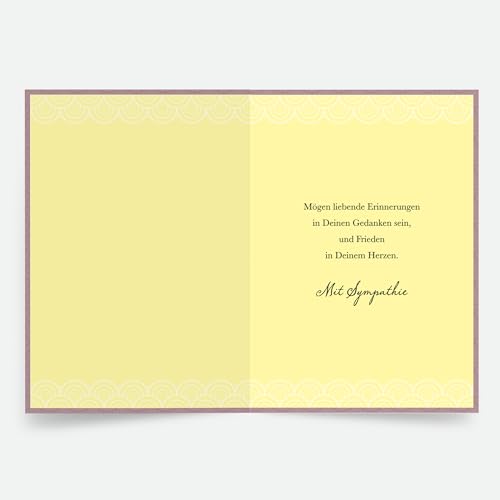 Designer Greetings German Language Sympathy Cards 6 Pack | Boxed Card Set, Matching Envelopes, Foil and Glitter Details - style: 6 PK German Sympathy - Bridge on River