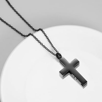 3pcs Cross Urn Necklaces for Ashes Cremation Jewelry for Women Men Human Ash Memorial Keepsake Pendant