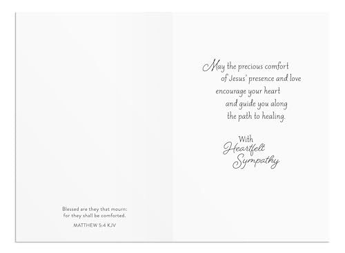 DaySpring - Sympathy - 4 Design Assortment with King James Scripture - 12 Sympathy Boxed Cards & 12 Envelopes (U1612)