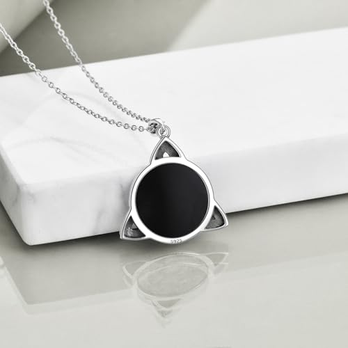 WINNICACA Celtic Knot Necklace 925 Sterling Silver Celtic Pendant Irish Urn Necklace Jewelry Birthday Anniversary Valentine's Day Gifts for Her Women Wife Girlfriend Daughter - style: 1-Celtic Knot Necklace(Black Onyx)