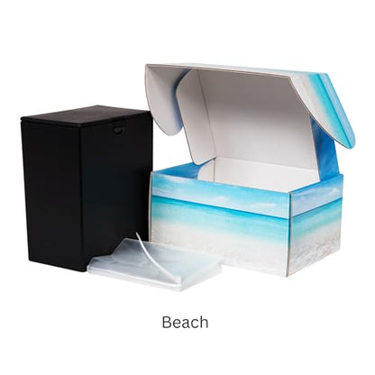 TSA Approved Travel Urn for Human Ashes, Large Temporary Cremation Urn Package- (211 Cubic inch Capacity) (Beach Urn Mailer, Large Urn (211 cu. in)) - color: Beach Urn Mailer